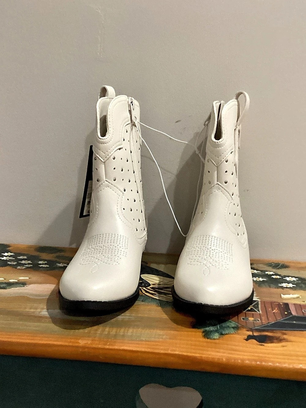 art class Jovi Western Cowboy Boots White US 13
